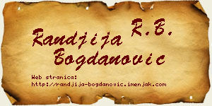 Ranđija Bogdanović vizit kartica